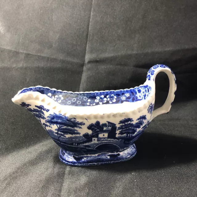 Copeland Spode TOWER BLUE Gravy Boat Made in England Old Mark