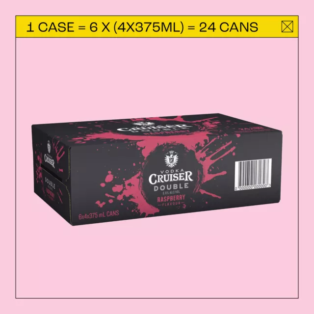 Vodka Cruiser Double Raspberry 6.8% 24 x 375ml Cans 3