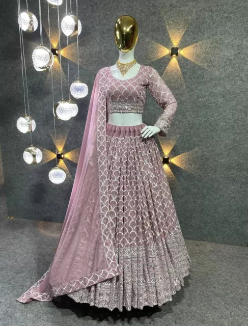 Indian Pakistani Wedding Wear Lengha Party Bridal Lehenga Choli Ethnic Bollywood