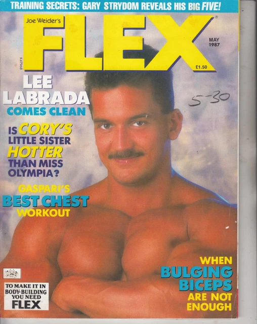 RARE-JOE WEIDER'S FLEX Magazine-May 1987-Lee Labrada-Rich Gaspari