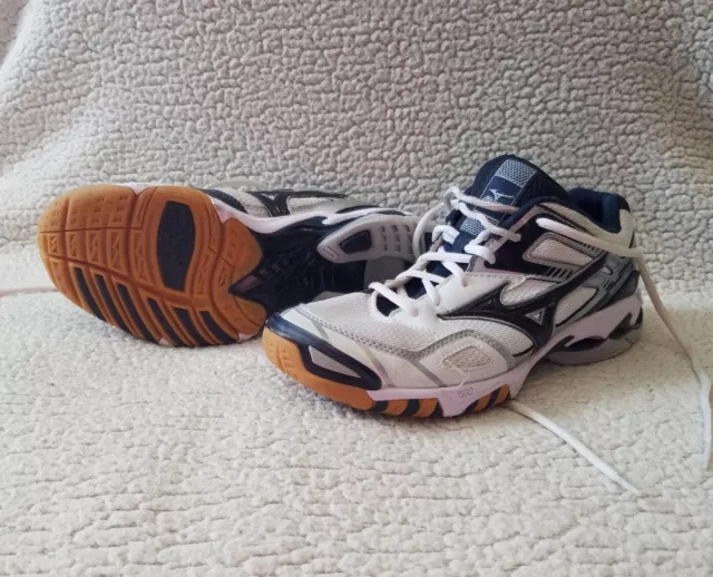 Mizuno Wave Bolt 3 Volleyball Shoes Women's Size 9.5 Navy White