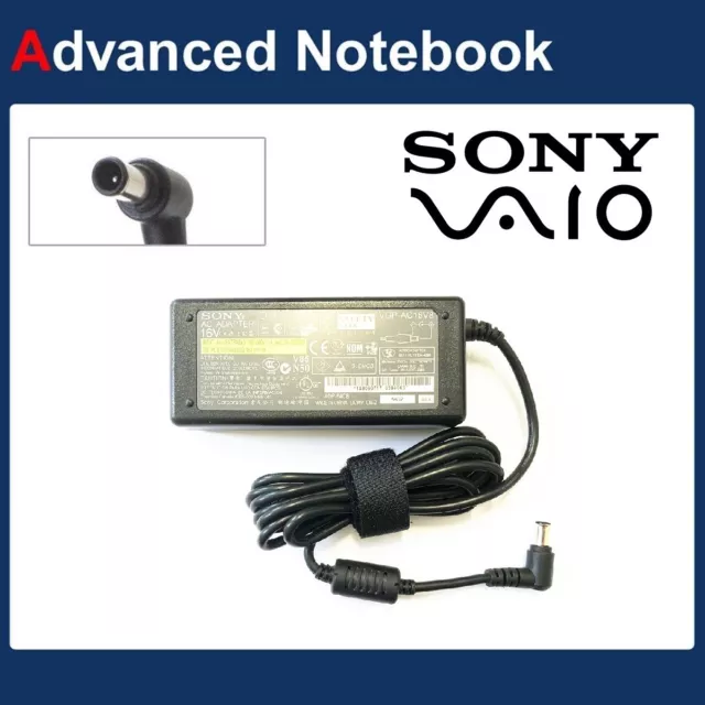 Genuine Power Adapter AC Charger for Sony VAIO VGP-AC16V8 AC16V14 65W Laptop