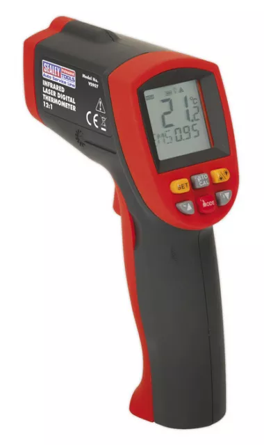 Infrared Laser Digital Thermometer 12:1 From Sealey Vs907 Syp