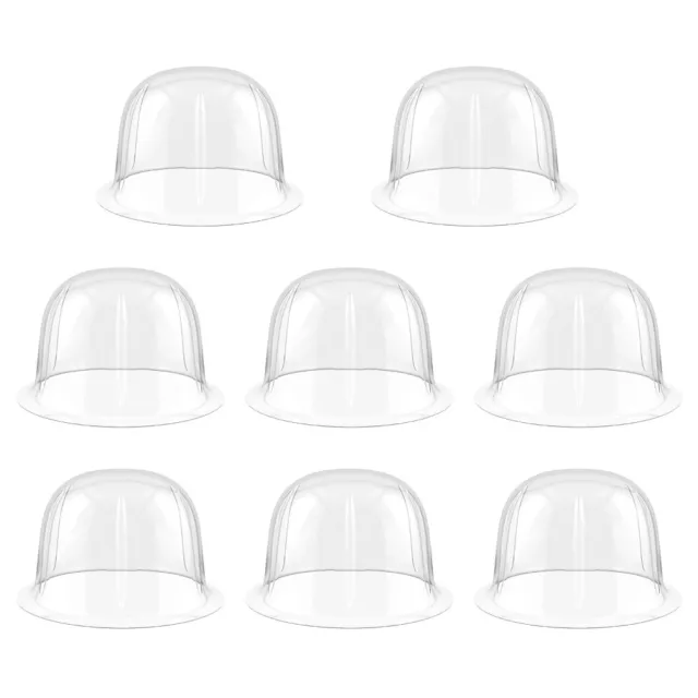 8 piezas Soportes de plástico para sombrero Cúpula Sombrero Soporte Sombrero Exhibición Soportes para sombrero Forma