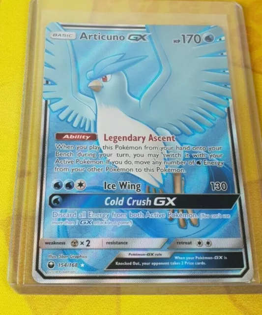 Pokemon Articuno GX Full Art Holo 154/168 NM/M