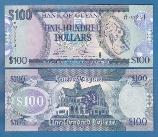 Guyana 100 Dollars P 36c  UNC ( P 36 c )