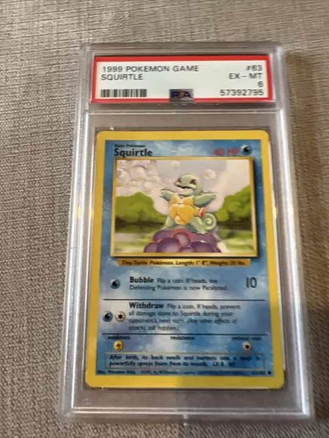 1999 Pokemon Base Set - Squirtle 63/102 - PSA 6