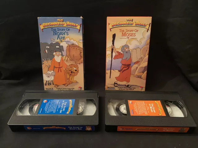LOT OF 3 Beginners Bible VHS Tapes Moses Joshua Jericho Story of ...