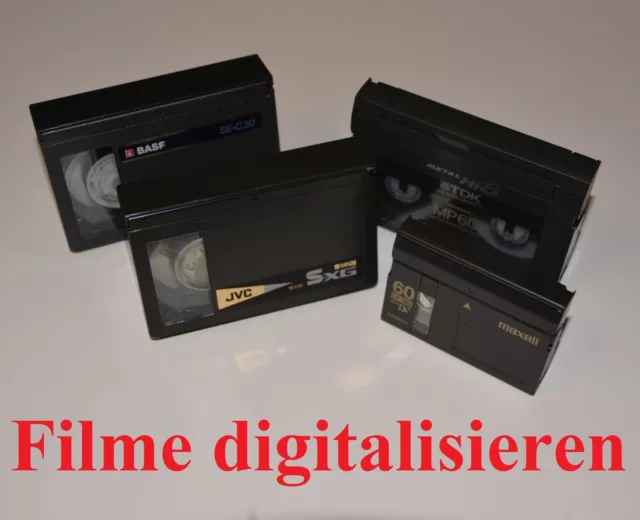 Video8 / Hi8 / VHS / SVHS / Mini-DV / VHS-C / SVHS-C kopieren auf DVD