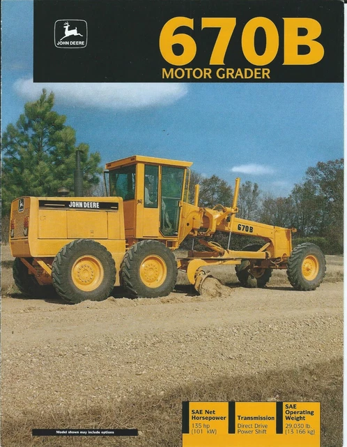 EQUIPMENT BROCHURE - John Deere - 670B - Motor Grader - c1993 (E6193 ...