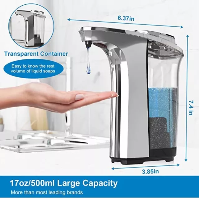 Dispensador de Jabón Automático para Cocina y Bano Lavadero Sin Tacto 500 ml NUEVO 3