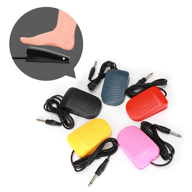 Pedal de interruptor de pie de tatuaje de plástico con kit de cable para fuente de alimentación de máquina de tatuaje y
