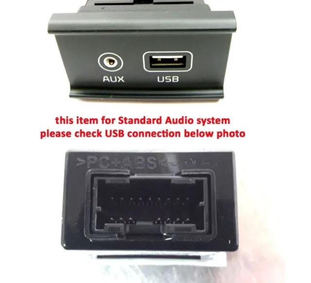 AUX USB Jack for 2016 2017 2018 KIA Sorento (for basic Audio system)