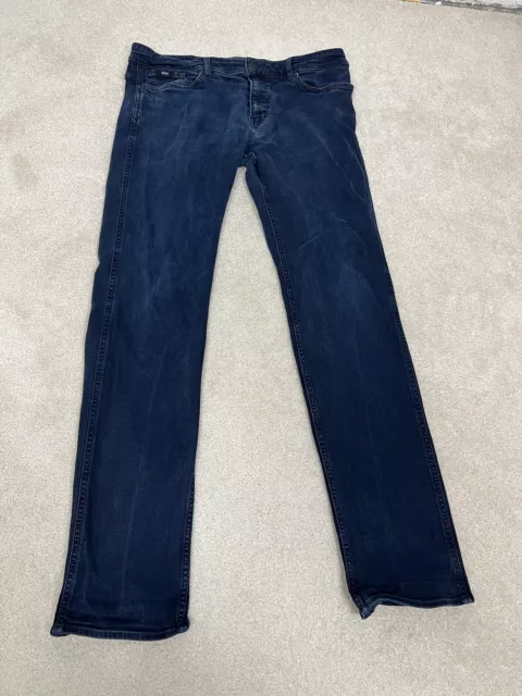 Hugo Boss Jeans Mens 36 Blue Denim Cotton Delaware Slim Fit Pants 36 X 34