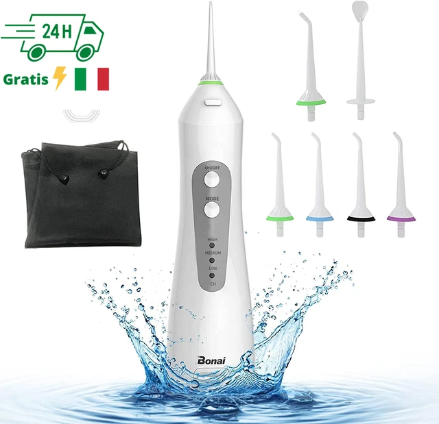 Idropulsore Dentale Portatile, Irrigatore Orale Professionale Con 3 Modalità E 6