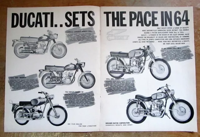 1964 Ducati Diana Monza Bronco Falcon Motorcycle Original Ad