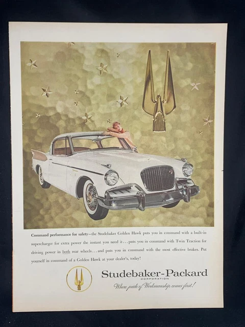 Magazine Ad* - 1957 - Studebaker Golden Hawk