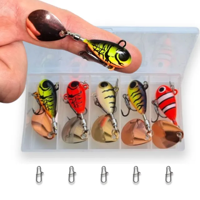 ELBFANG Jig Spinner Barsch Köder Set 12g  Spinjig  Angeln Köder für Zander Hecht