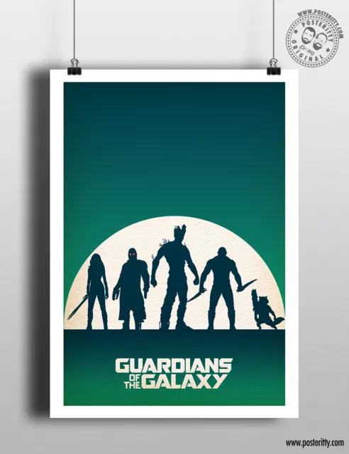 GUARDIANS OF THE GALAXY - Silhouette Minimalfilm Film Poster Posterdruck