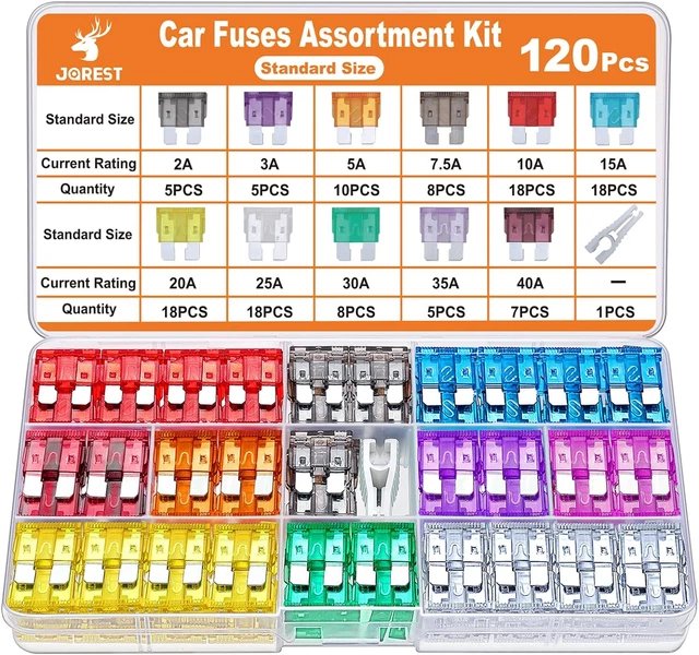 Kfz Sicherungen Set 55 Stück - Auto Sicherungen Für PKW, LKW Und Motorrad