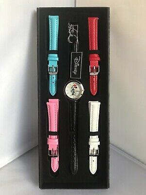 Disney Limited Edition Mickey Mouse Leather Watch Set 5 bands Box Set New M/4