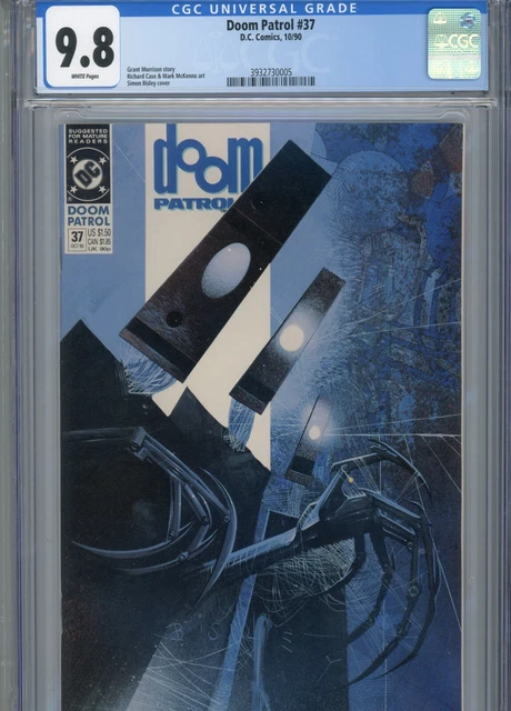 Doom Patrol #37 Mt 9.8 Cgc White Pages Morrison Story Case Art Bisley Cover