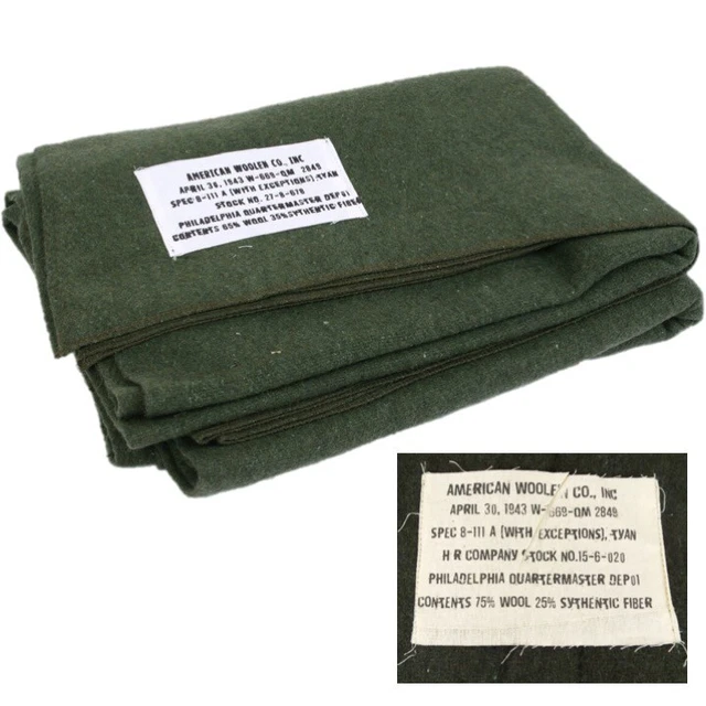WW2 US ARMY Replica Wool Blanket American Military Repro Bedding Sheet