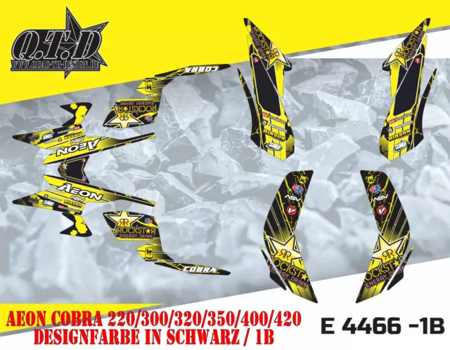 Motostyle Mx Graphic Dekor Kit Atv Aeon Cobra 220/300/320/350/400/420 E4466 B