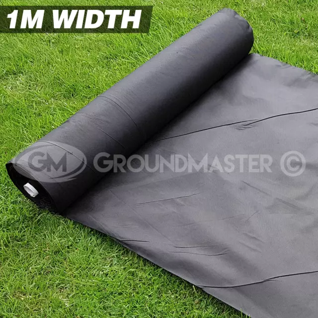 1M Wide Groundmaster Weed Control Fabric Landscape Ground Cover  Membrane