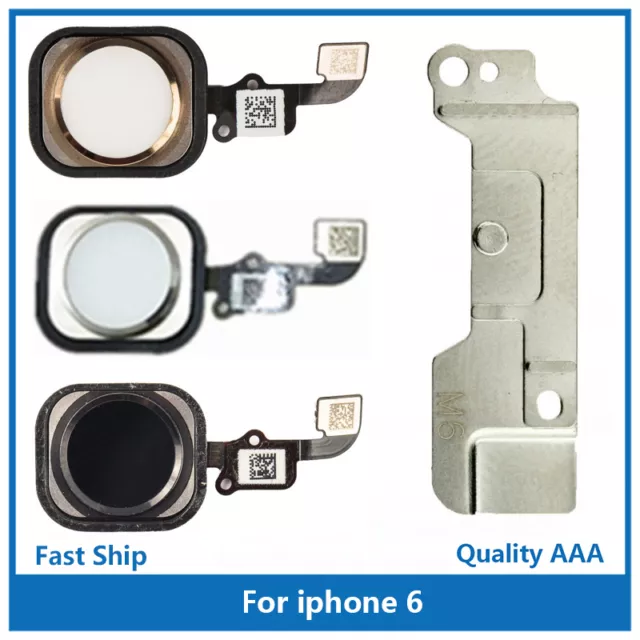 iPhone 6 4.7" Home Button Replacement Parts with Rubber Gasket and Bracket