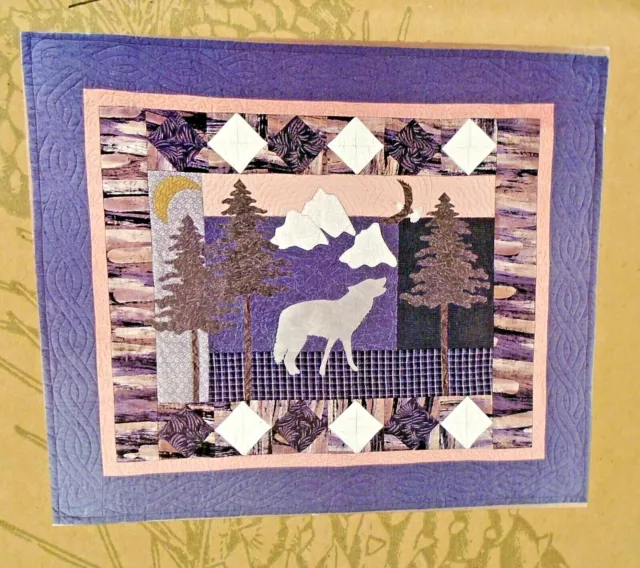 Lone Pine Coyote Wolf McKenna Ryan Pine Needles Quilted Wall Hanging Pattern