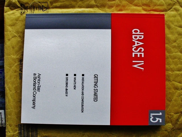BORLAND DBASE IV v1.5 manuals Ashton-Tate dBase 2 to 5 with DOS ...