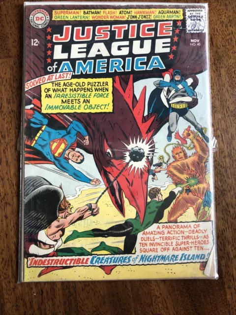 JUSTICE LEAGUE OF AMERICA #40 1965 3RD APPEARANCE SILVER AGE PENGUIN - DC Comics