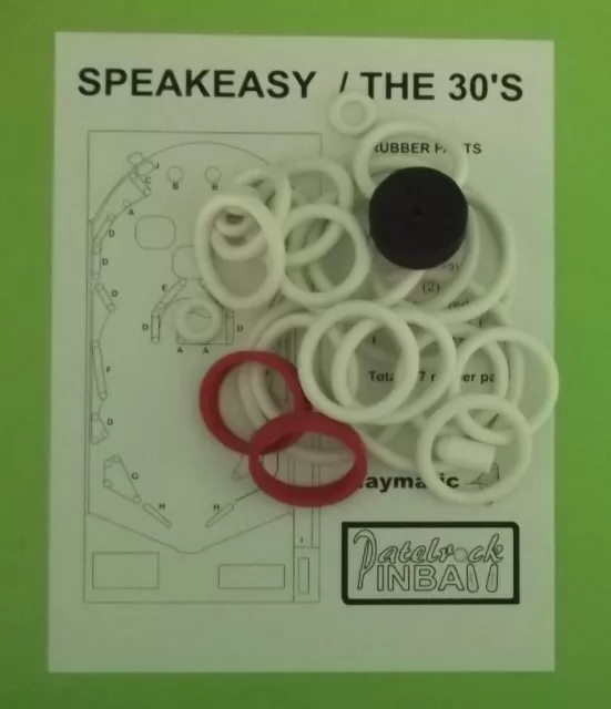 Playmatic Speakeasy, The 30's Pinball Machine Rubber Ring Kit