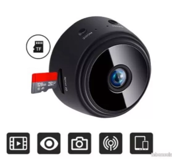 LOT: Mini caméra de surveillance sans fil espion wifi vision nocturne + carte SD