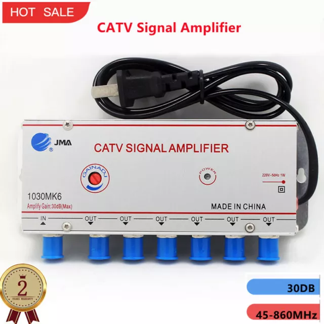 JMA 1030MK6 CATV Signal Amplifier TV Signal Amp 1 IN 6 OUT 30DB For Digital TV