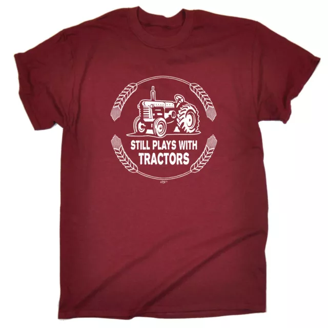 Still Plays With Tractors - T-shirt da uomo divertente novità top regalo