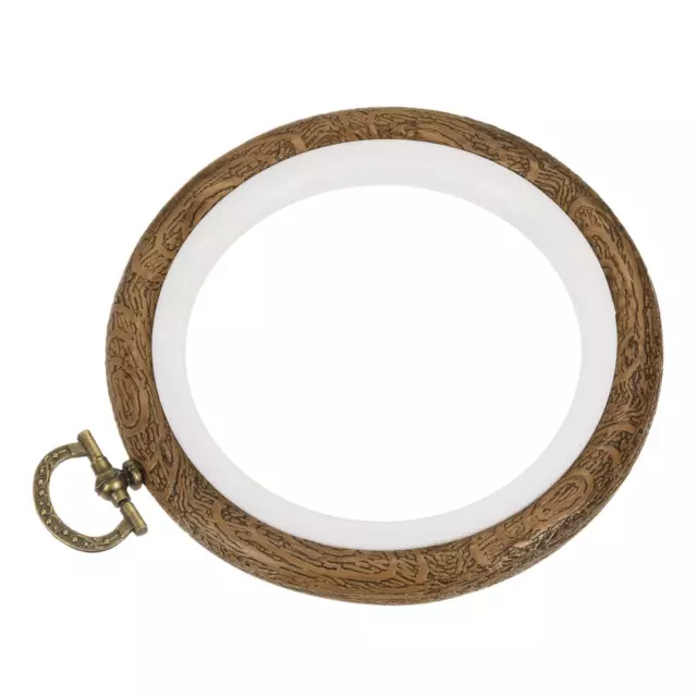 2pcs Embroidery Hoop Frame 3.5" Round Imitated Wood Circle Cross-Stitch Ring