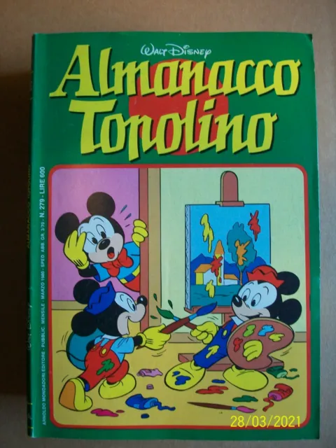 Almanacco Topolino =N° 279 = Marzo 1980 = Walt Disney = Albi D'oro= Mondadori