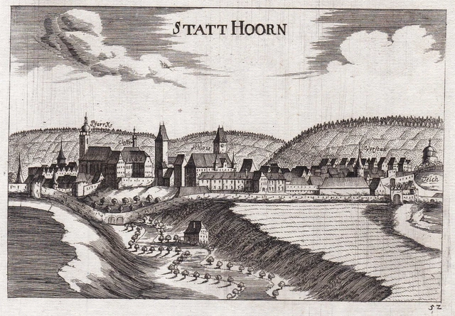 Corno Panorama Bassa Austria Incisione Vischer 1672
