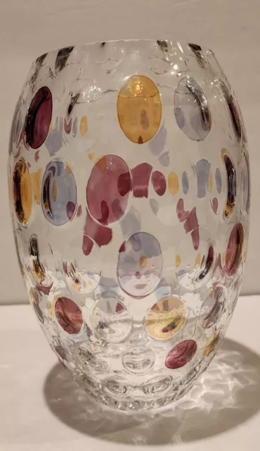 Borske Sklo 1950's Glass 9" 'Nemo' Vase - Max Kannegiesser