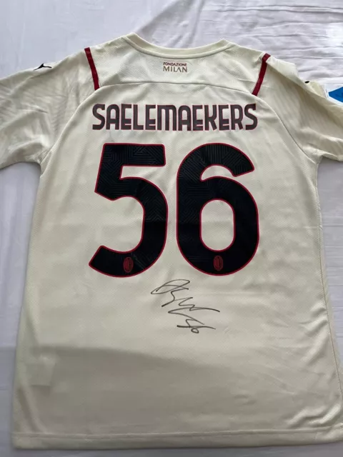 Alexis Saelemaekers Signed AC Milan Shirt