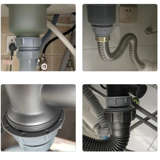 Conector de manguera de fregadero adaptador de tubería de fregadero 3 tamaños 57 mm a 46 mm 58 mm a 46 mm