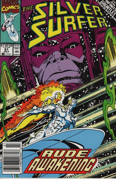 Silver Surfer, The (Vol. 3) #51 (Newsstand) VF; Marvel | Infinity Gauntlet Galac