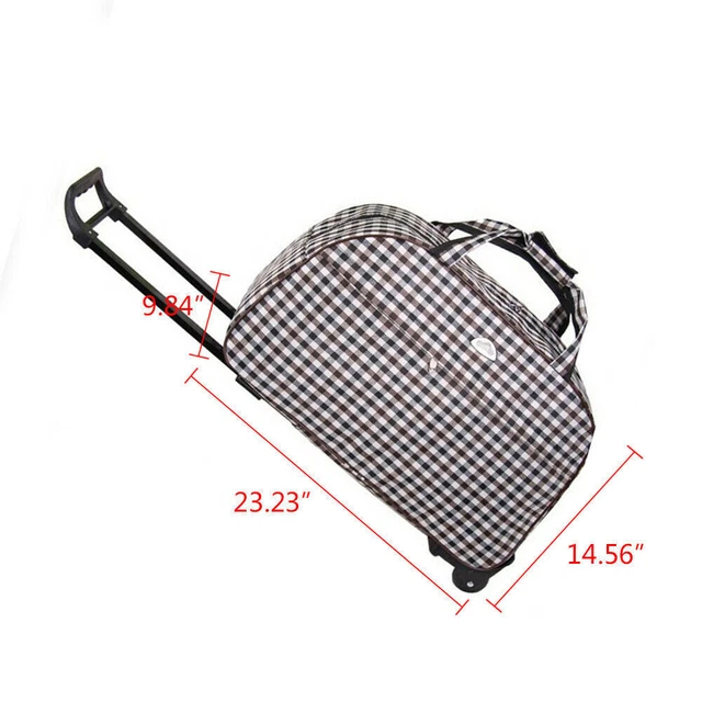 3-Layers Expandable Duffel Bag Suitcase Collapsible Rolling Wheeled Luggage Bag 16
