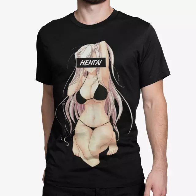 ln Anime Bio Baumwolle Herren T-Shirt Hentai Sweet Girl Senpai Otaku Waifu Girl