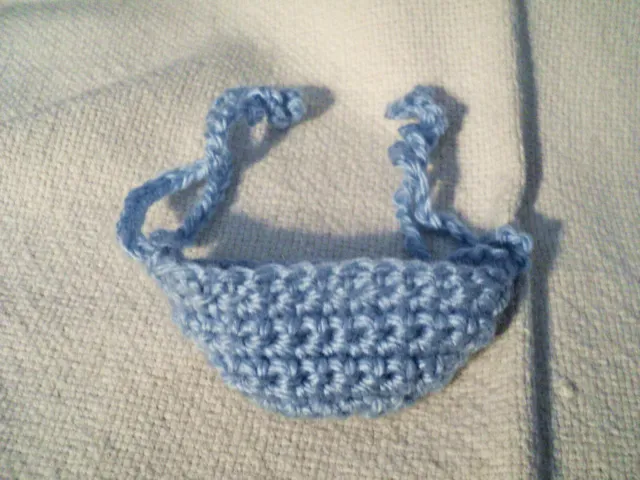 New Hand Crocheted Baby Blue Acrylic NOSE WARMER Winter Sports Clothing Unisex