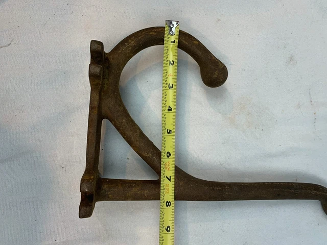 Antique Bridle Hooks Horse Tack Bracket Cast Iron 14" Extra Large c879 7