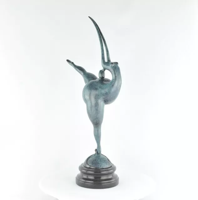 Estatua Bailarín Acróbata Sexy Moderno Estilo Art Deco Estilo Bronce sólido Firm