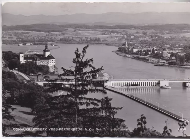 AUTRICHE carte postale circulée DONAUKRAFTWERK 1962